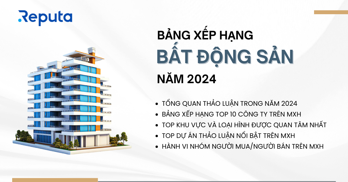 Reputa: Bảng xếp hạng ngành Bất động sản Năm 2024